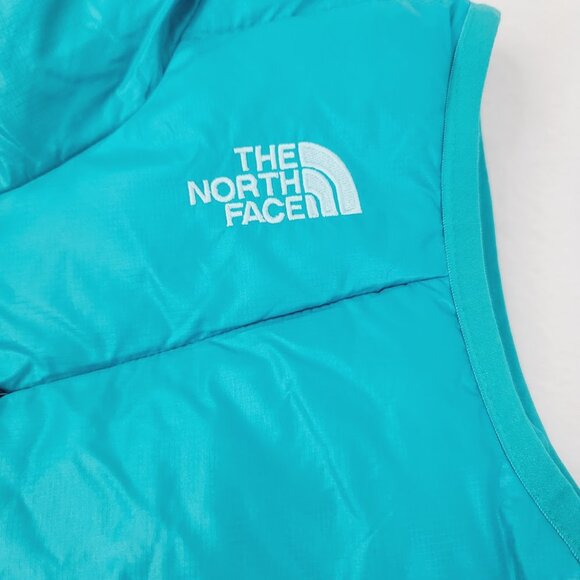 The North Face Women's Turquoise Hyline Hybrid 600 Goose Down Puffer Vest Size M - Picture 4 of 10